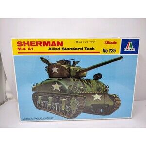 1994 Italeri Sherman M4 A1 Allied Standard Tank Model Kit - 1:35 - Sealed